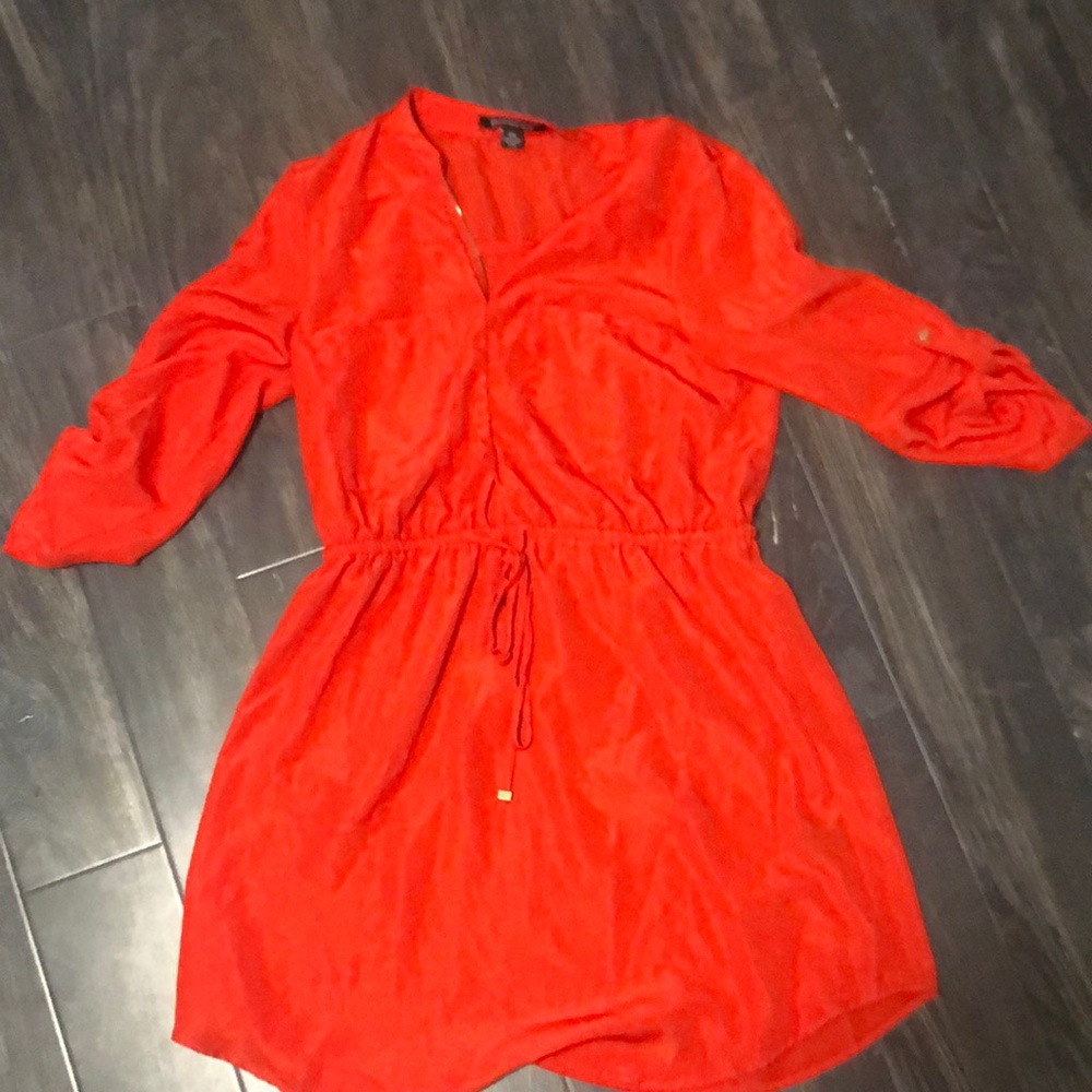 Red short dress